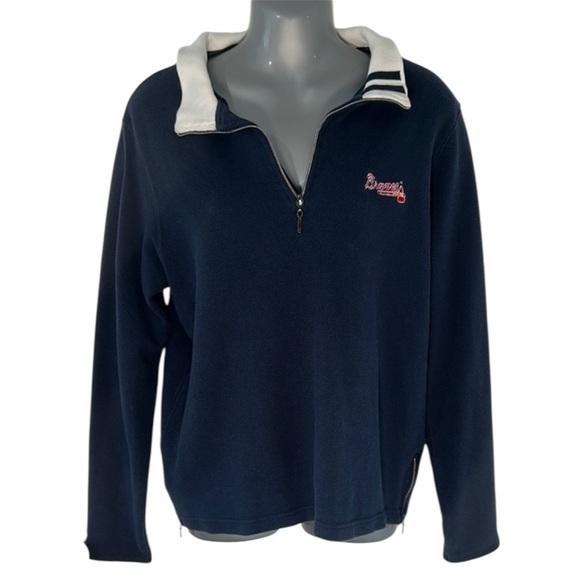 Antigua Other - Retro Sport Antigua Atlanta Braves Blue Zip Up Sweater Large